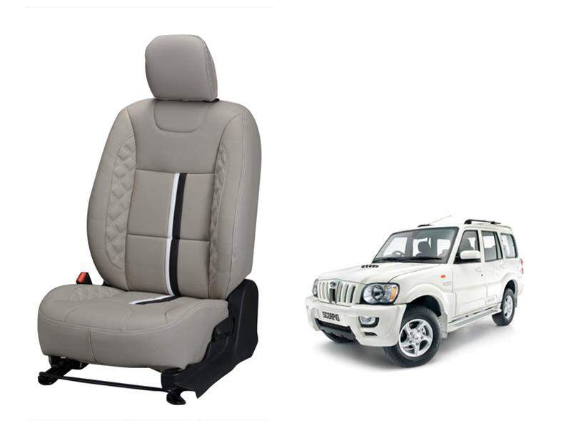 Mahindra Scorpio m-HAWK Nappa Leather Seat Cover - Trace Design