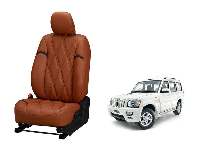 Mahindra Scorpio m-HAWK Nappa Leather Seat Cover - Kite Design