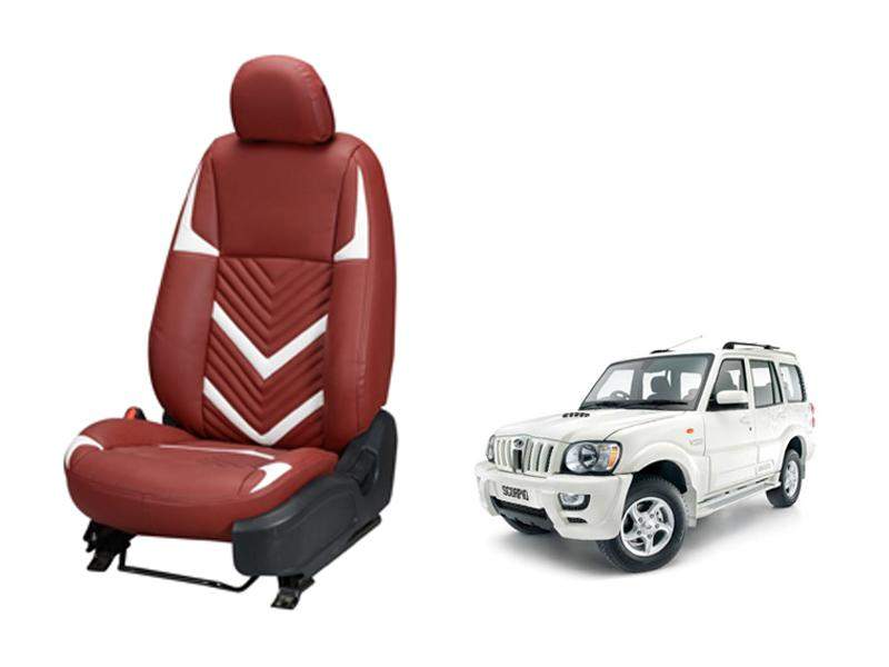 Mahindra Scorpio m-HAWK Art Leather Seat Cover in Zig-Zag Design