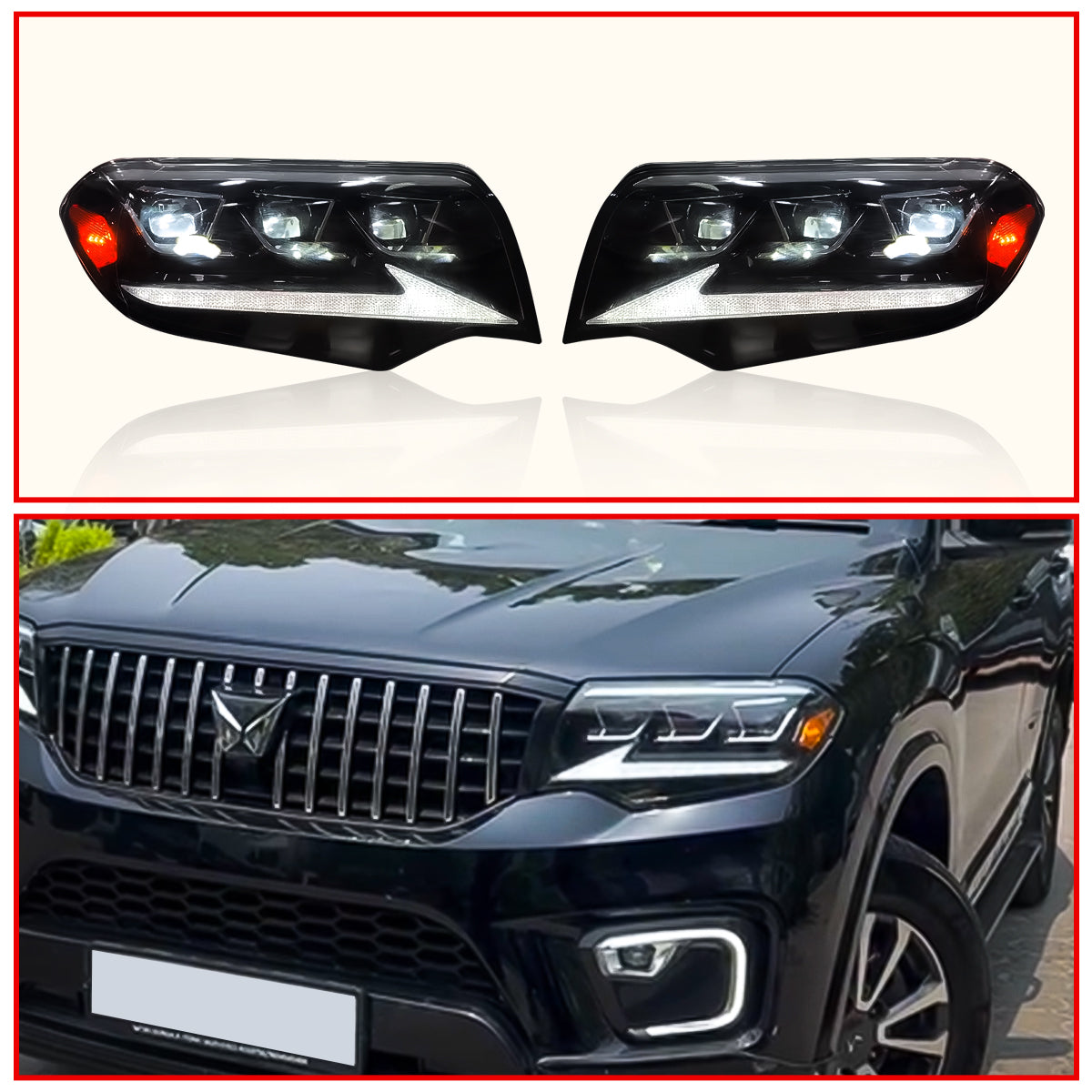 Scorpio-N Headlight Lexus Style