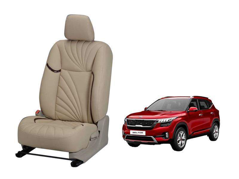 Kia Seltos Dove Series 3D Custom Nappa Leather Car Seat Cover