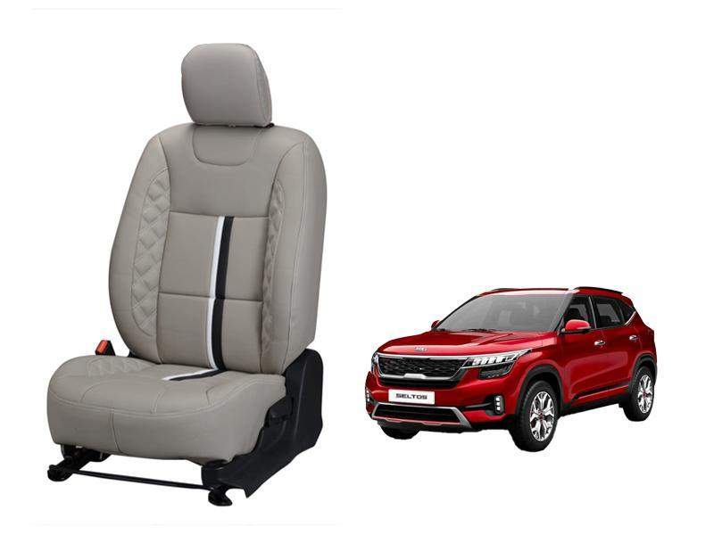 Kia Seltos Trace Series 3D Custom Nappa Leather Car Seat Covers