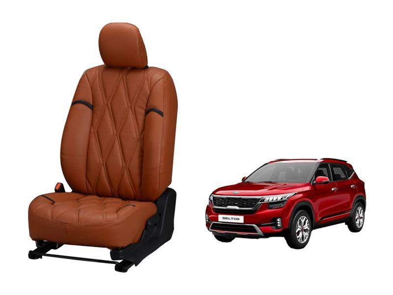 Kia Seltos Kite Series 3D Custom Nappa Leather Car Seat Covers