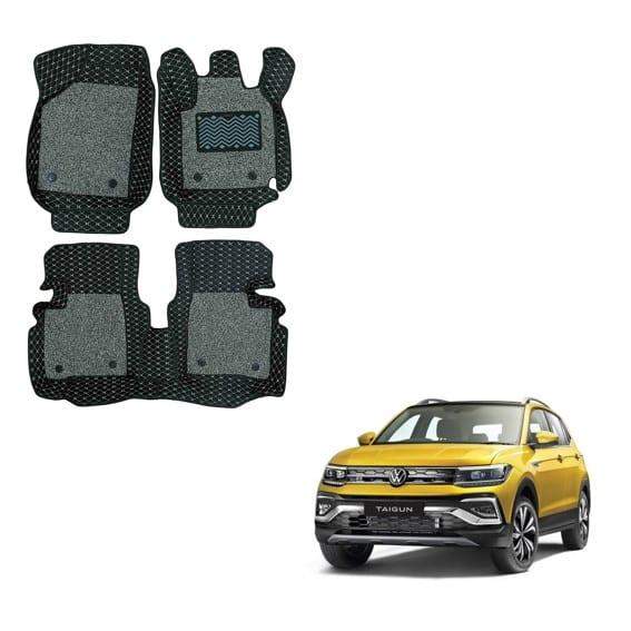 Luxury Floor Mats for Volkswagen Taigun - Black/Grey Colour
