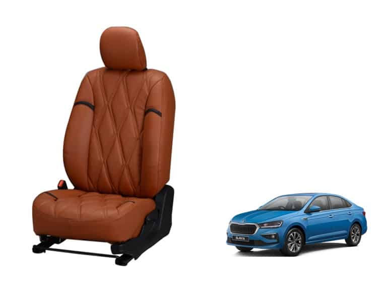 Skoda Slavia Kite Series 3D Custom Nappa Leather Car Seat Covers