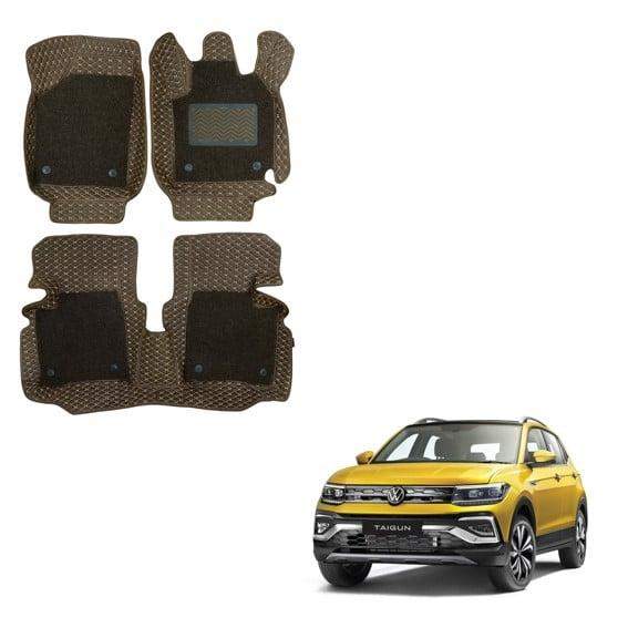 Deluxe 7D Mats for Volkswagen Taigun - Brown Colour