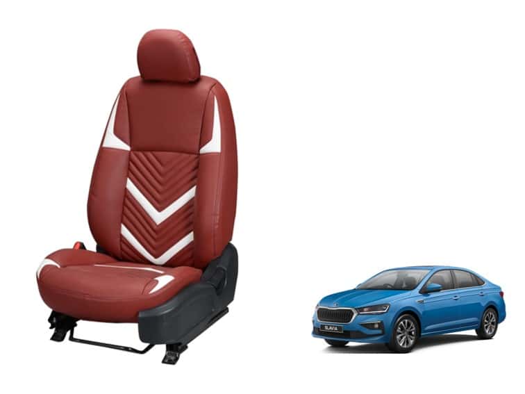 Skoda Slavia Zig Zag SERIES 3D CUSTOM ART LEATHER CAR SEAT COVERS