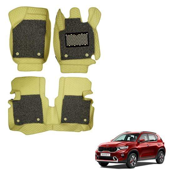 Kia Sonet Deluxe 7D Mats - Beige Colour