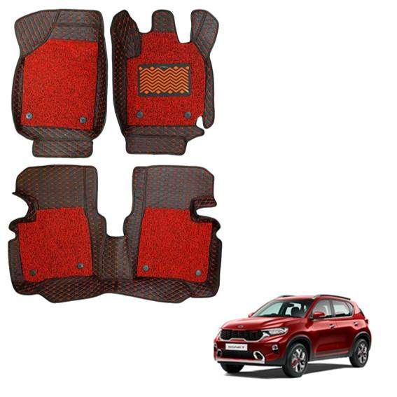 Kia Sonet Luxury 7D Boot Mat - Red Colour
