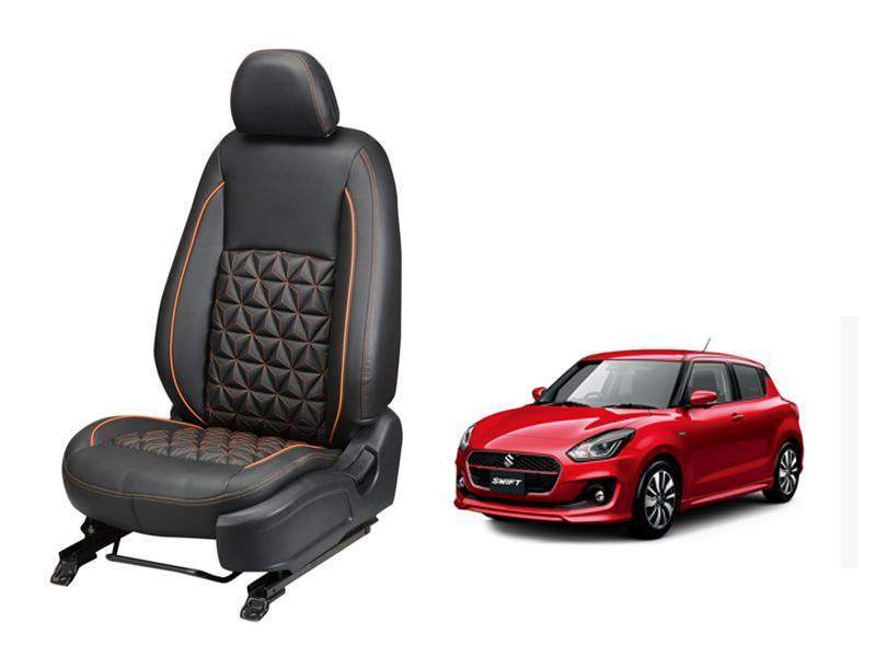 Maruti Suzuki Swift 2018 Diamond Series 3D Custom Nappa Leather Car Seat Covers