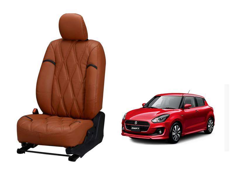 Maruti Suzuki Swift 2018 Kite Series 3D Custom Nappa Leather Car Seat Covers