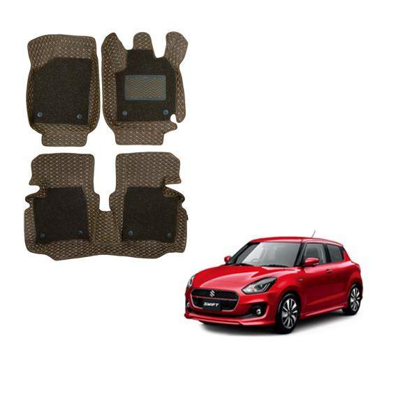 Maruti Suzuki Swift (2018) Luxurious 7D Boot Mat - Brown Colour
