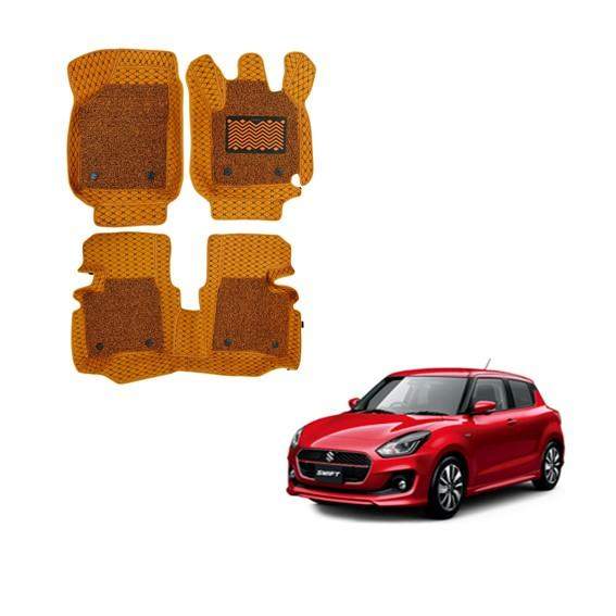 Maruti Suzuki Swift (2018) Deluxe 7D Mat Carpet - Tan Colour