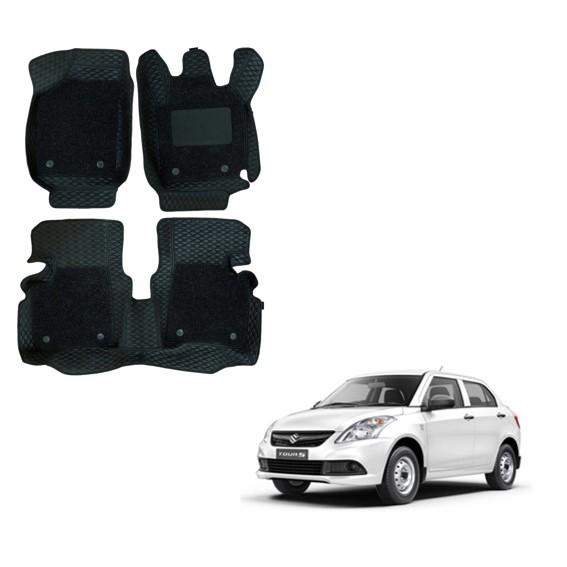 Maruti Suzuki Swift Dzire (2012-2016) Spacious Foot Mattress - Black Colour