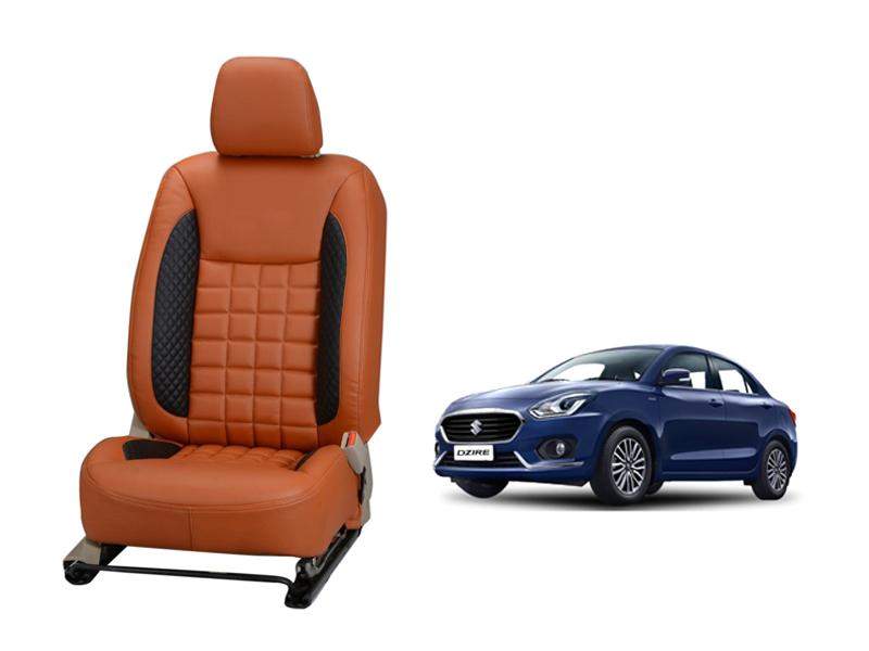 Maruti Suzuki Swift Dzire 2017 Prism Series 3D Custom Nappa Leather Car Seat Covers