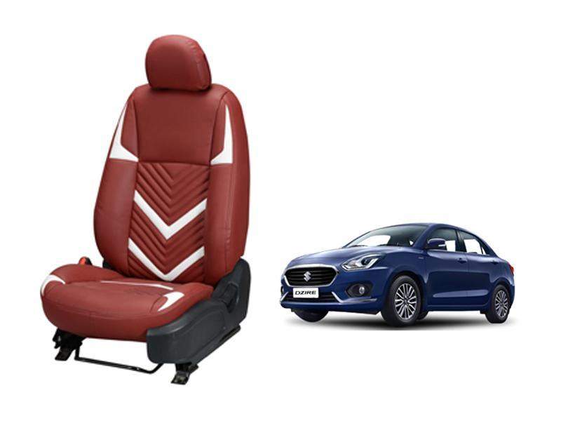 Maruti Suzuki Swift Dzire 2017 Zig Zag SERIES 3D CUSTOM ART LEATHER CAR SEAT COVERS