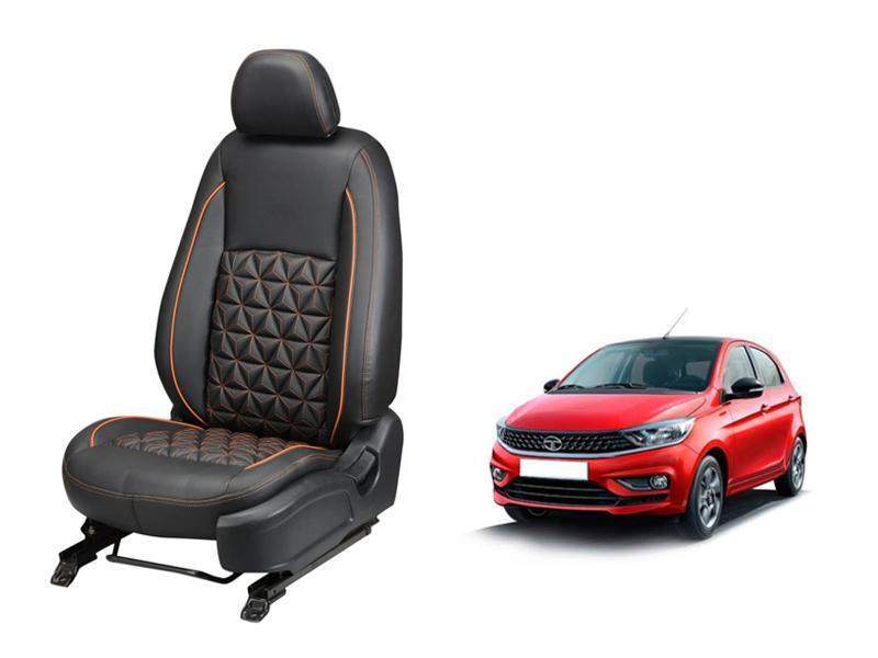 Tata Tiago Diamond Series 3D Custom Nappa Leather Car Seat Covers