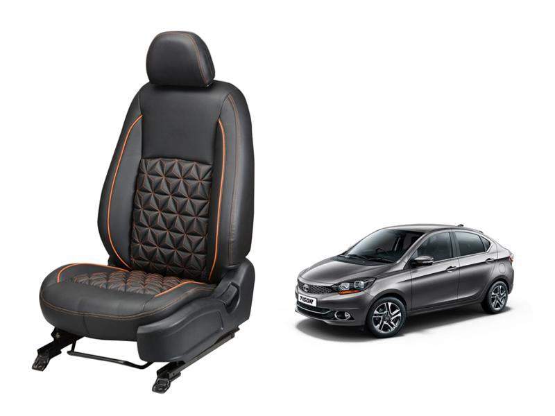 Tata Tigor Diamond Series 3D Custom Nappa Leather Car Seat Covers