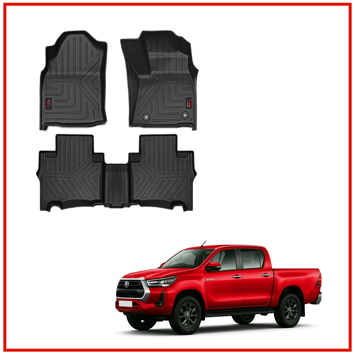Toyota Hilux GFX Life Long Car Floor Foot Mats