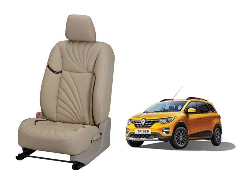 Renault Triber Dove Series 3D Custom Nappa Leather Car Seat Cover