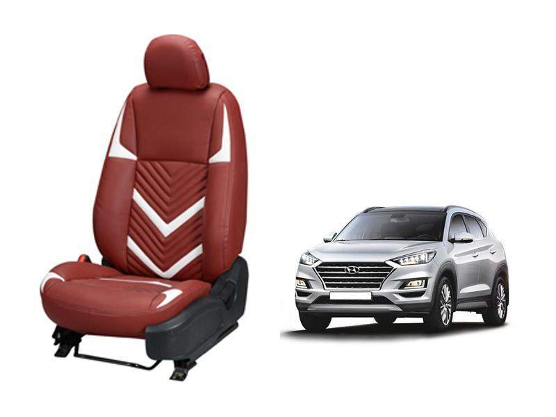 Hyundai Tucson Zig Zag SERIES 3D CUSTOM ART LEATHER CAR SEAT COVERS