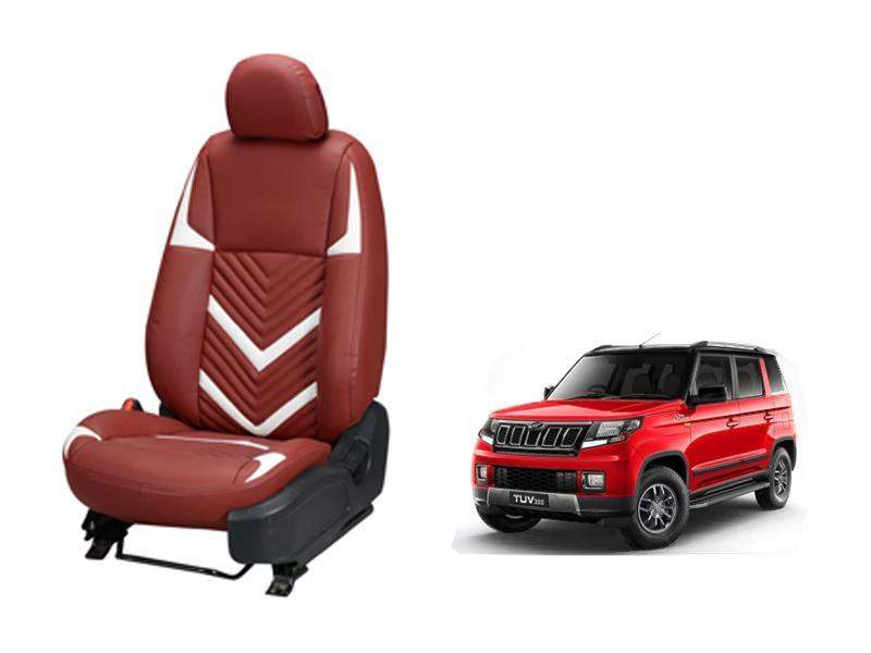 Mahindra Tuv 300 Zig Zag SERIES 3D CUSTOM ART LEATHER CAR SEAT COVERS