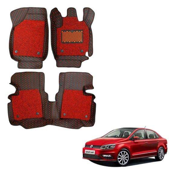 Volkswagen Vento Waterproof Floor Mats - Red Colour