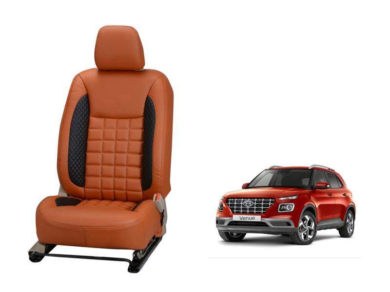 Hyundai Venue Prism Series 3D Custom Nappa Leather Car Seat Covers