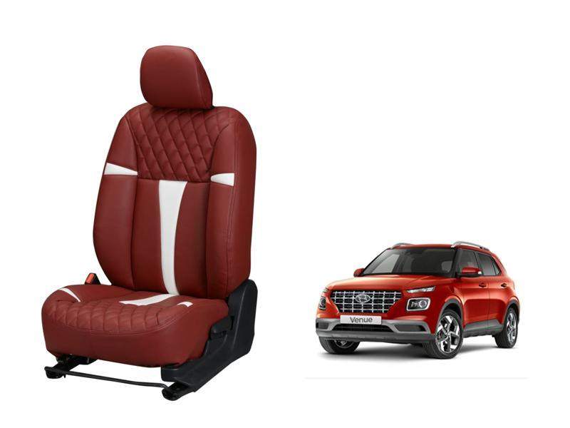 Hyundai Venue Racing series 3D Custom art leather car seat covers