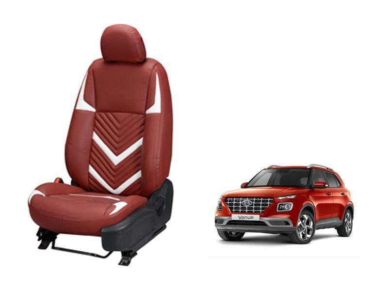 Hyundai Venue Zig Zag SERIES 3D CUSTOM ART LEATHER CAR SEAT COVERS