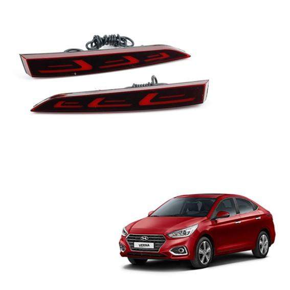 Rear Bumper Reflector LED Lights for Hyundai Verna (2017)