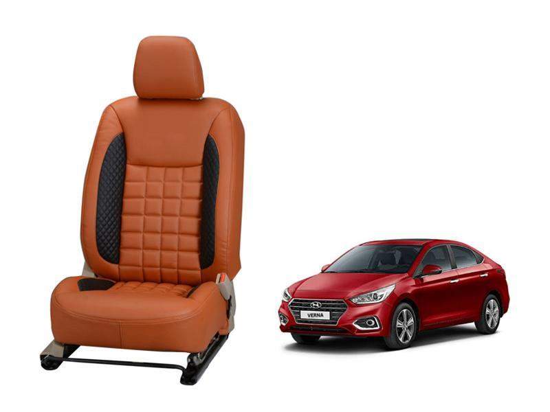 Hyundai Verna 2017 Prism Series 3D Custom Nappa Leather Car Seat Cover