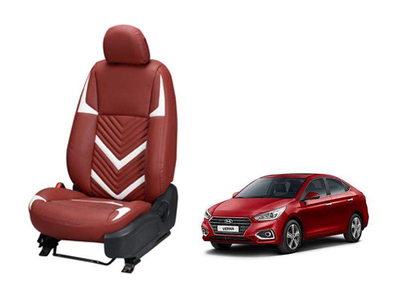Hyundai Verna 2017 Zig Zag SERIES 3D CUSTOM ART LEATHER CAR SEAT COVERS
