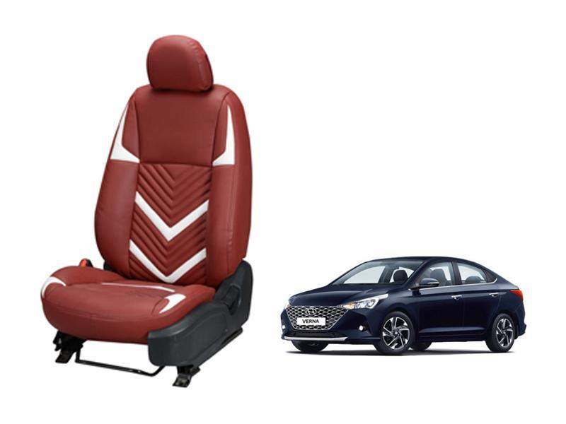 Hyundai Verna 2020 Zig Zag SERIES 3D CUSTOM ART LEATHER CAR SEAT COVERS