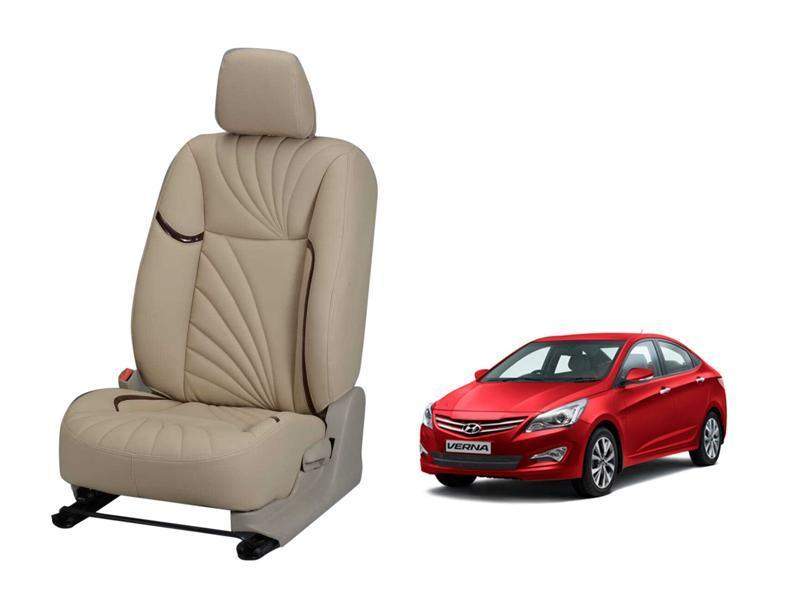 Hyundai Verna Fluidic Dove Series 3D Custom Nappa Leather Car Seat Cover