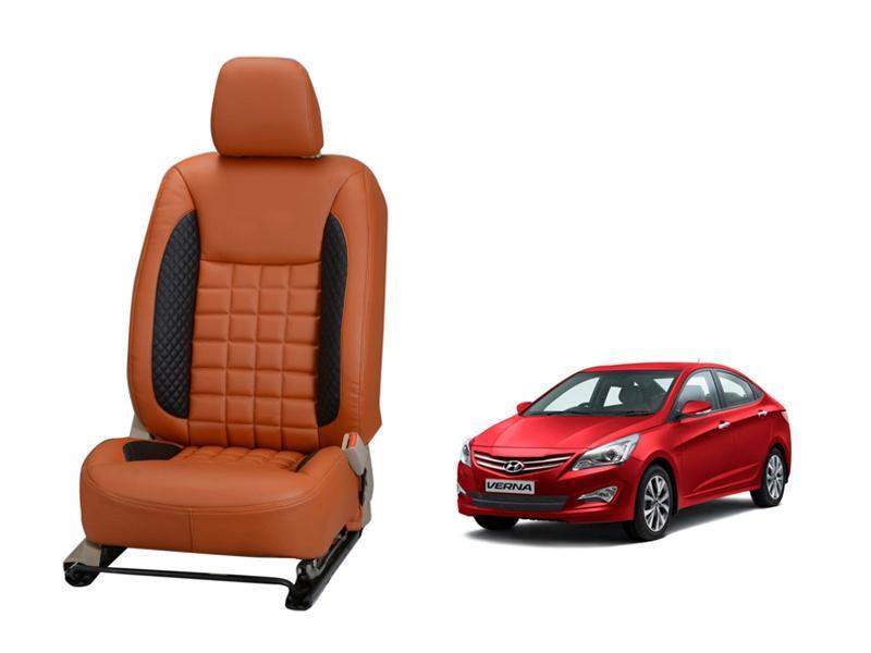 Hyundai Verna Fluidic Prism Series 3D Custom Nappa Leather Car Seat Covers