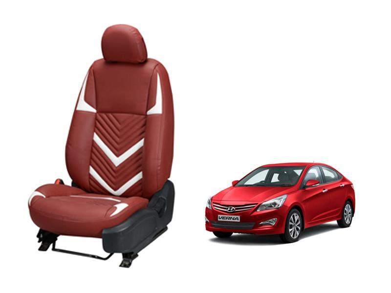 Hyundai Verna Fluidic Zig Zag SERIES 3D CUSTOM ART LEATHER CAR SEAT COVERS