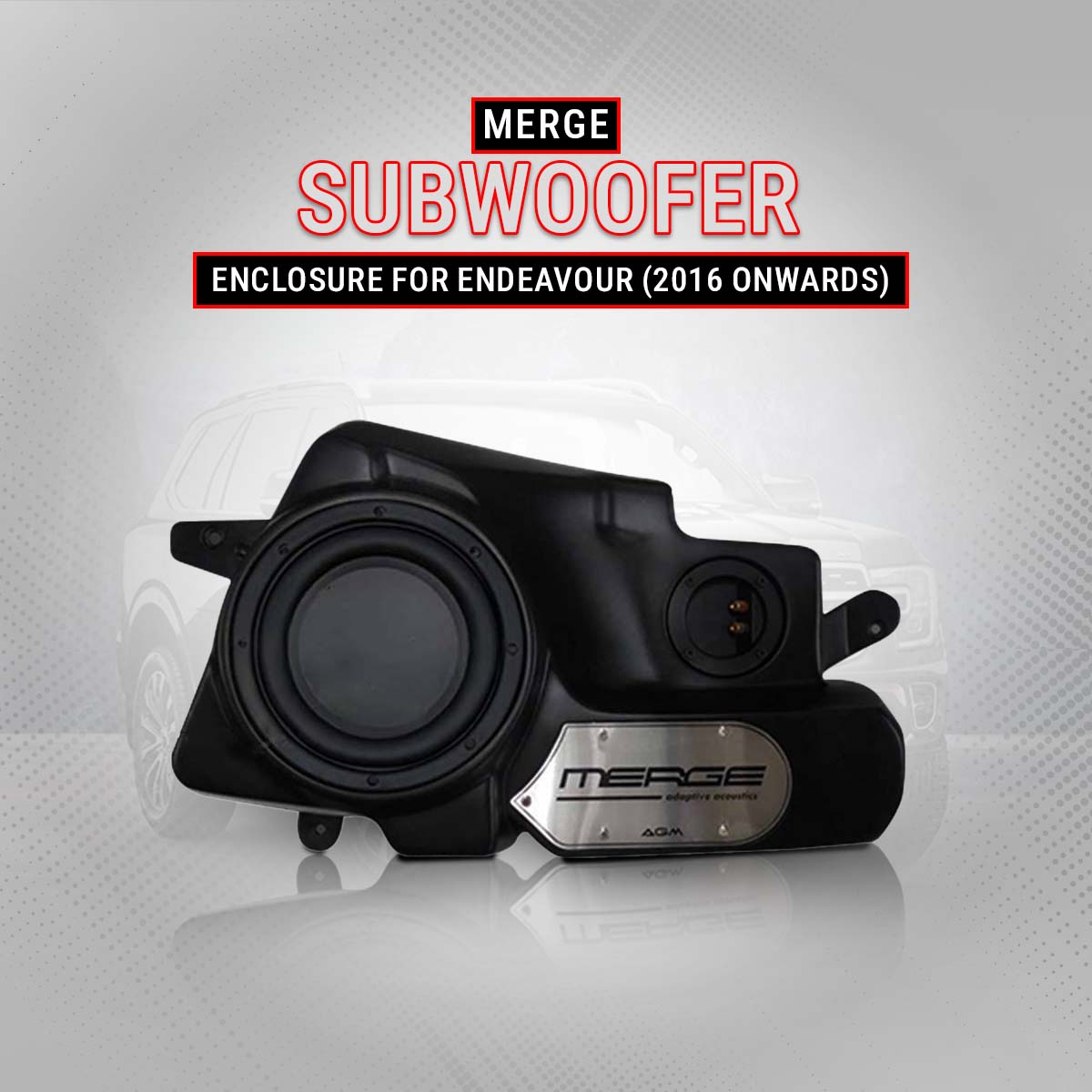 Vextron Car Specific Subwoofer For Endeavour 2016 Onwards | 8 Inch Active Enclosure With Amplifier