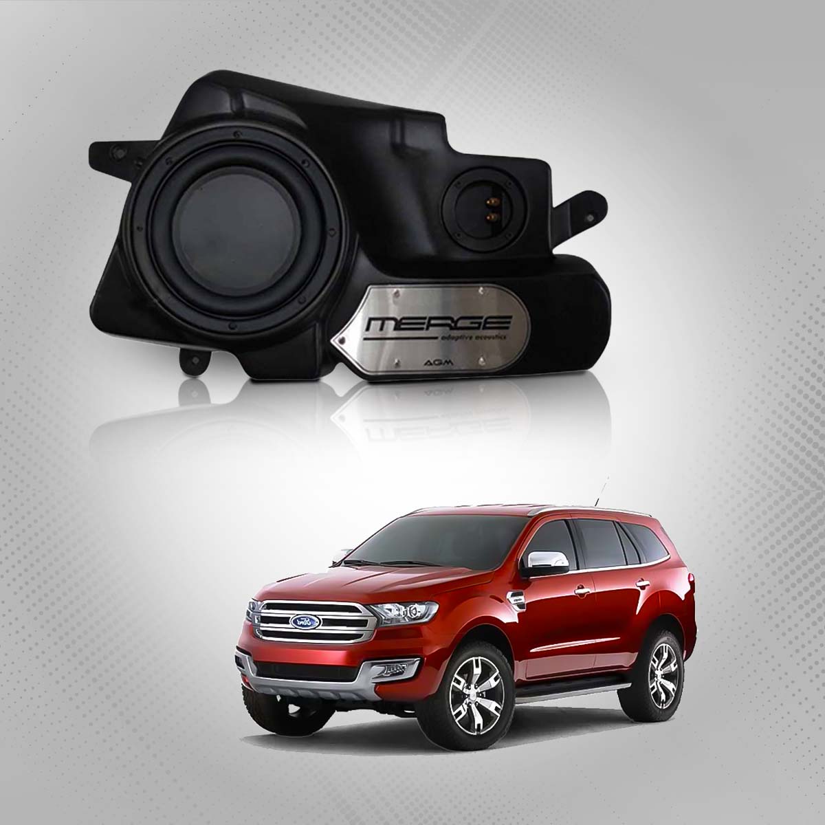 Vextron Car Specific Subwoofer For Endeavour 2016 Onwards | 8 Inch Active Enclosure With Amplifier