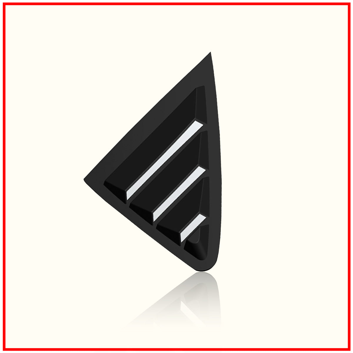 Virtus Rear Window Side Louvers || Glossy Black Finish