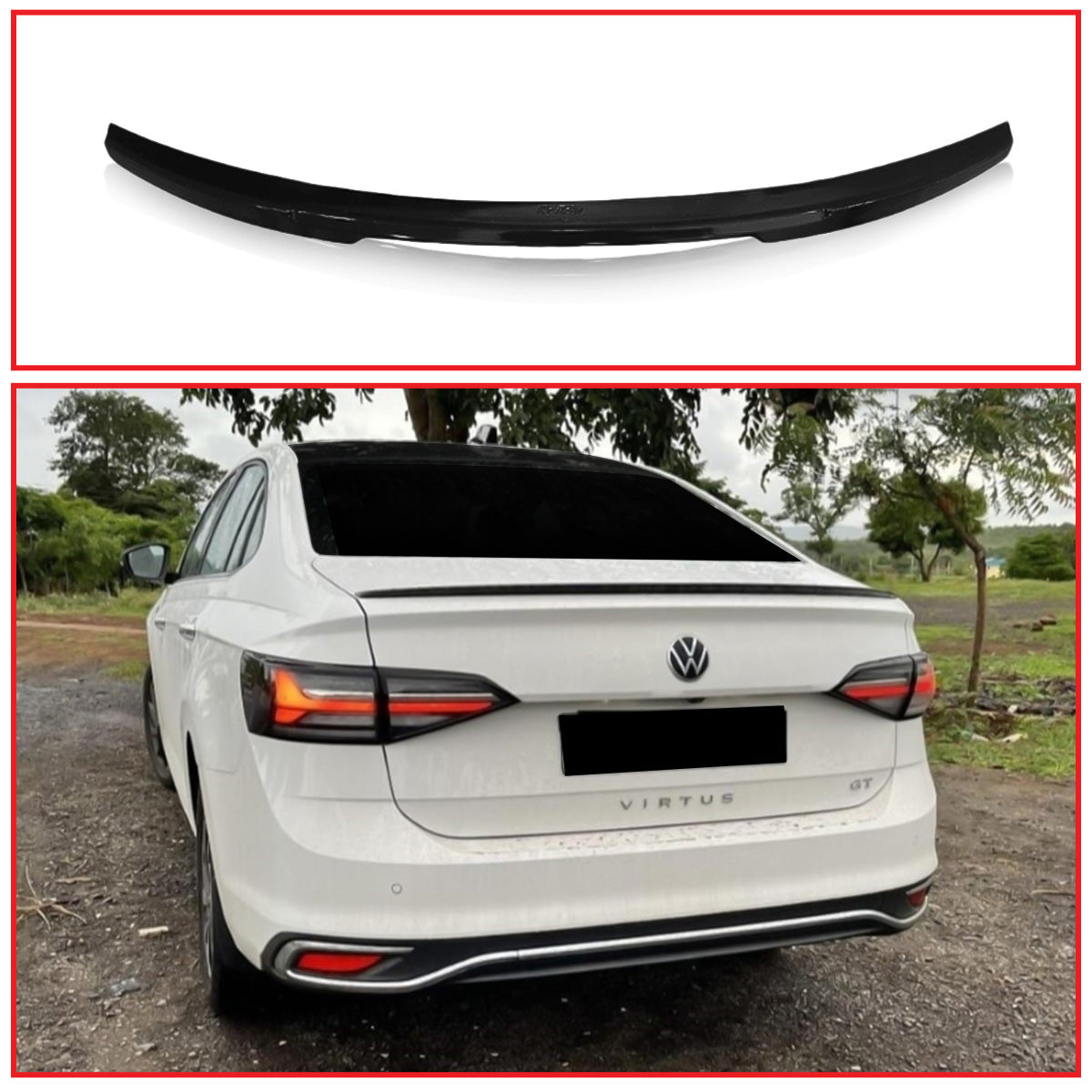 Virtus Roof Spoiler Glossy Black