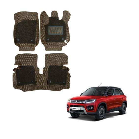 Maruti Suzuki Vitara Brezza (2020) Luxurious 7D Boot Mat - Brown Colour