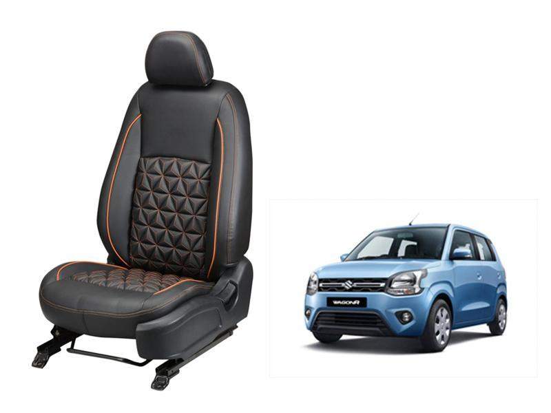 Maruti Suzuki Wagonr 2019 Diamond Series 3D Custom Nappa Leather Car Seat Covers