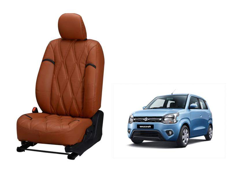 Maruti Suzuki Wagonr 2019 Kite Series 3D Custom Nappa Leather Car Seat Covers