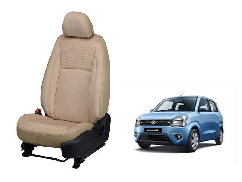Maruti Suzuki Wagonr 2019 Velvet SERIES 3D CUSTOM ART LEATHER CAR SEAT COVERS