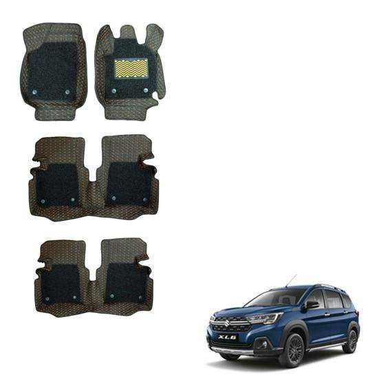Maruti Suzuki XL-6 Premium Floor Mats - Silver/Tan Colour