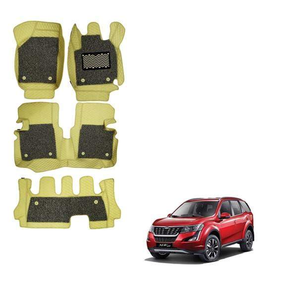 Mahindra XUV 500 Spacious 7D Floor Mats - Beige Colour