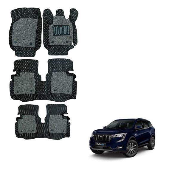 Mahindra XUV 700 Spacious Foot Mats - Black/Grey Colour