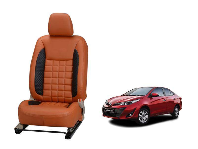Toyota Yaris Prism Series 3D Custom Nappa Leather Car Seat Covers
