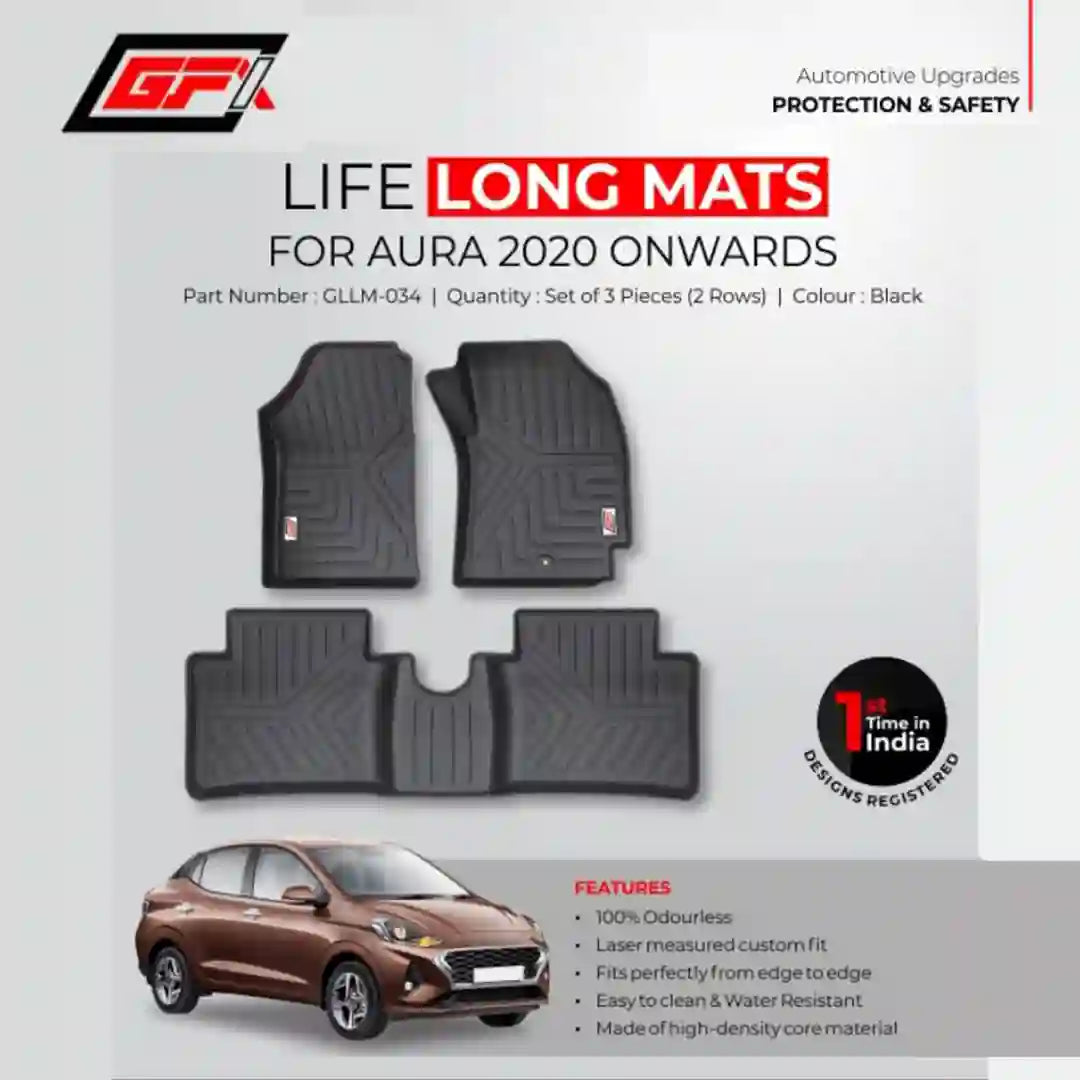 GFX Lifelong floor mats for Aura 2020 Onwards